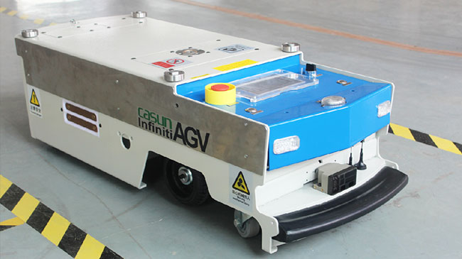 Робот АГВ тоннеля автомобильной промышленности однонаправленный с механическим датчиком бампера