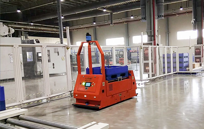 Транспортер ролика робота АГВ ЛГВ погрузо-разгрузочной работы для транспорта паллетов склада